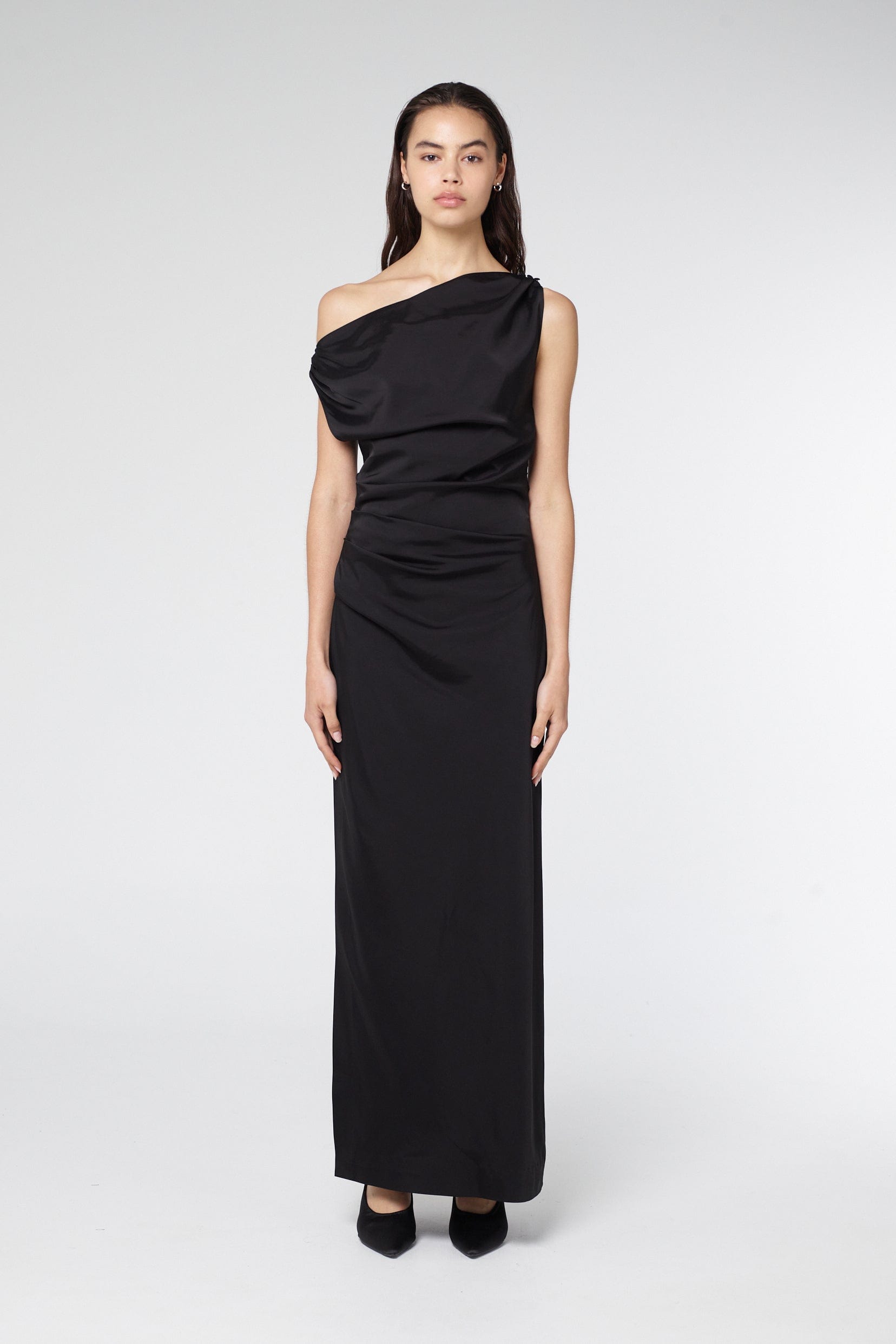 ATHENA OFF SHOULDER MAXI DRESS | BLACK THIRD FORM - International ATHENA OFF SHOULDER MAXI DRESS | BLACK THIRD FORM - International