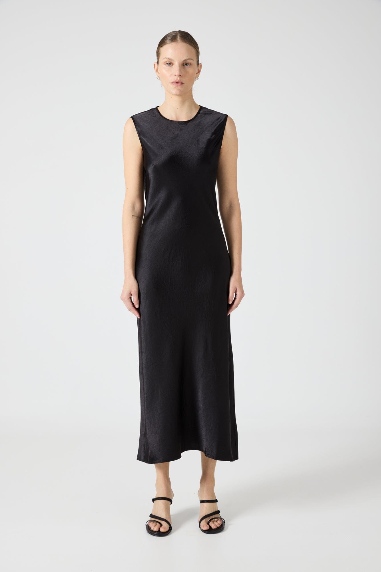 CRUSH BIAS TANK MAXI BLACK THIRD FORM Event Ready Dresses