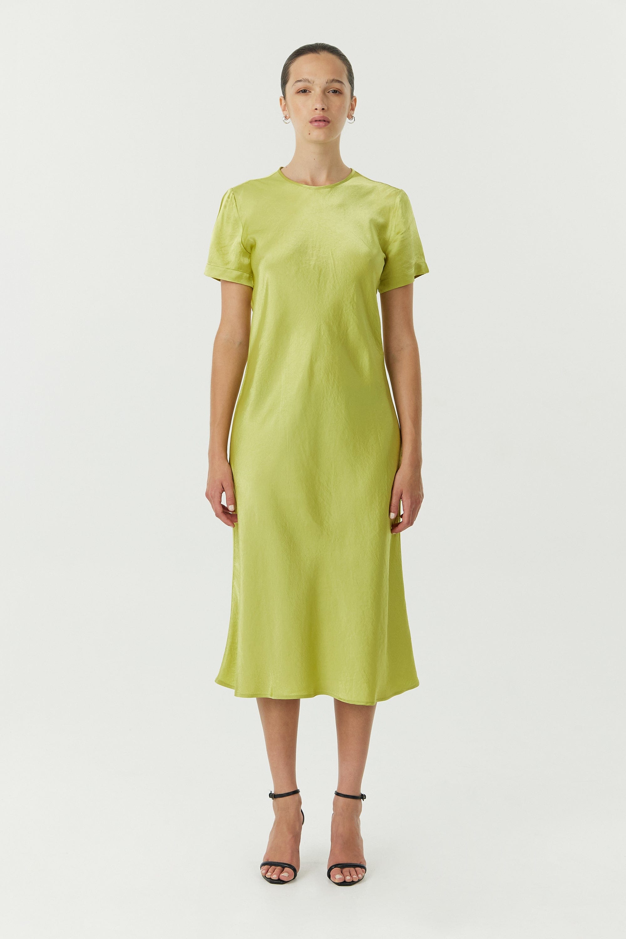 CRUSH BIAS TEE MIDI DRESS | KIWI THIRD FORM - International CRUSH BIAS TEE MIDI DRESS | KIWI THIRD FORM - International