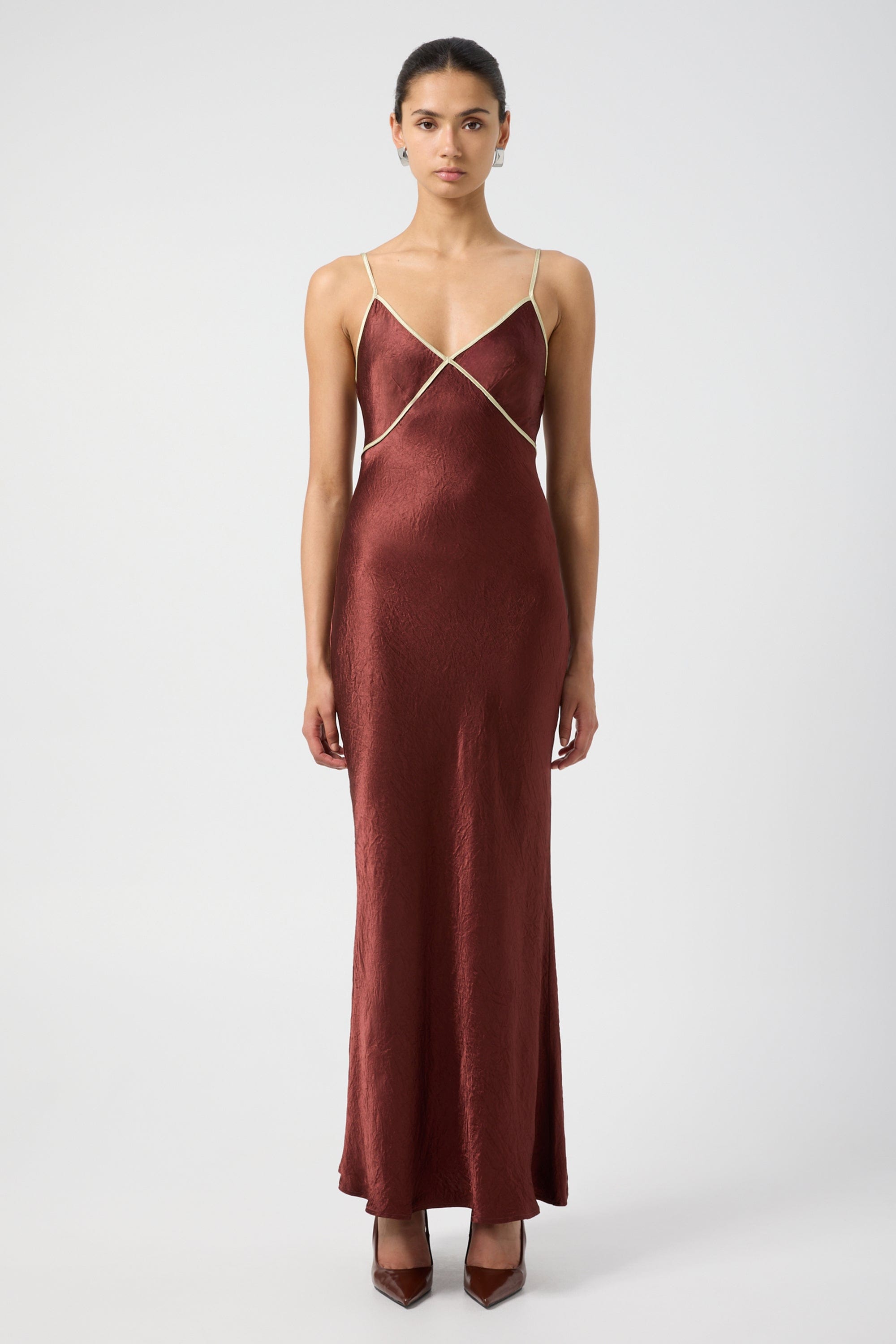 CRUSH CONTRAST BIND CAMI DRESS | SHIRAZ & APPLE | THIRD FORM | Women's Australian Fashion THIRD FORM - International CRUSH CONTRAST BIND CAMI DRESS | SHIRAZ & APPLE | THIRD FORM | Women's Australian Fashion THIRD FORM - International