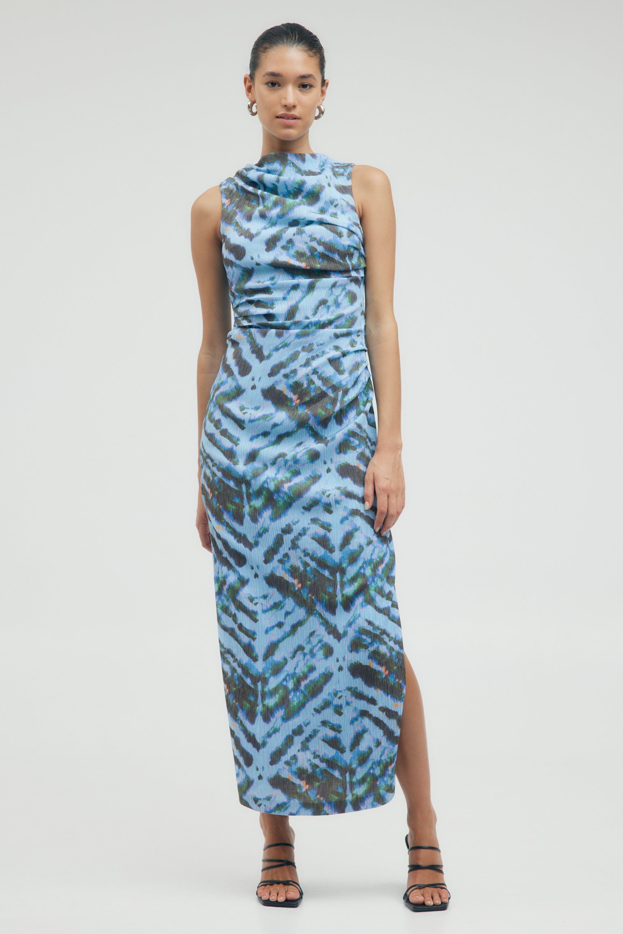 ELECTRIC TUCKED MAXI TANK DRESS | TIE DYE — THIRD FORM