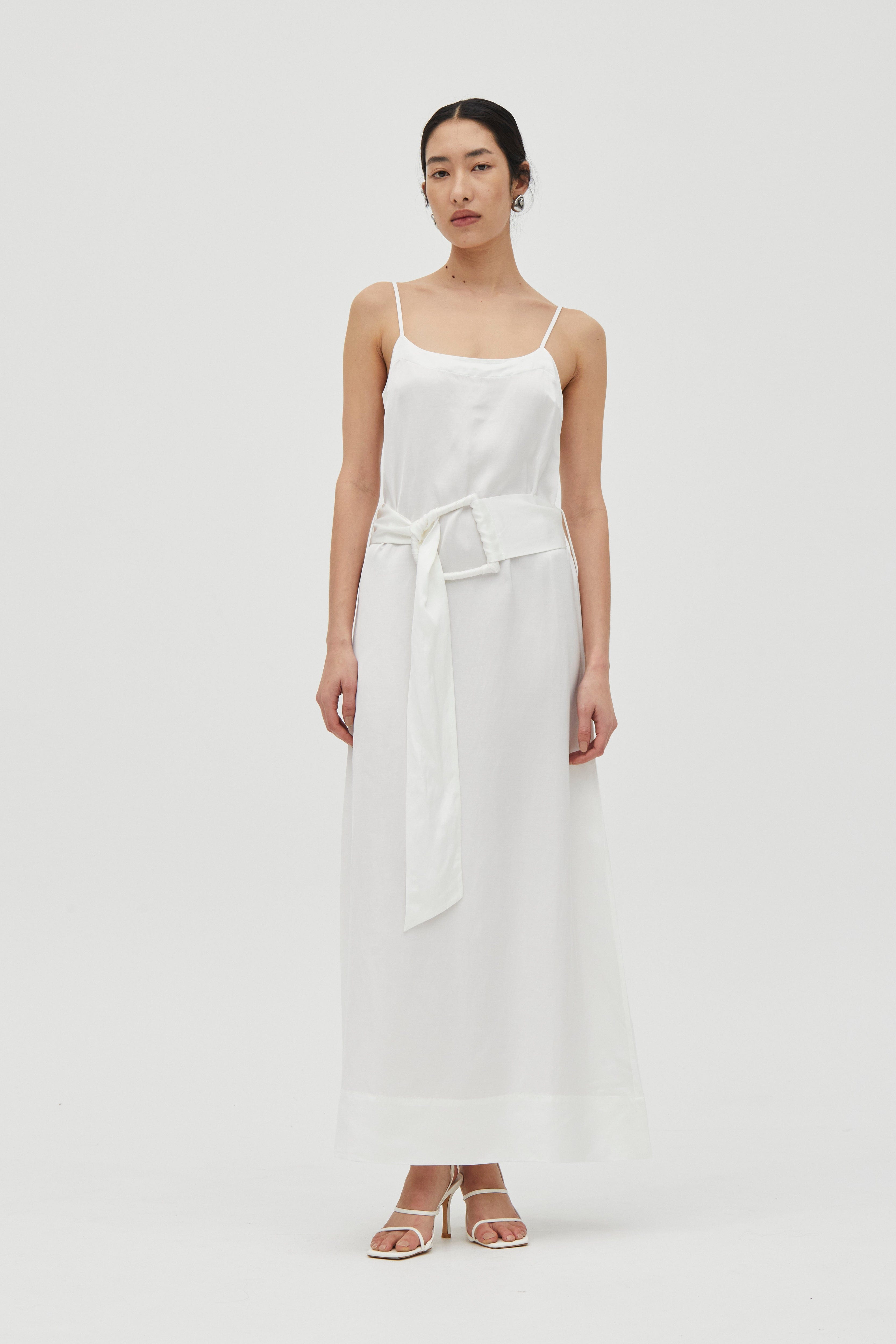 ELYSIAN BELTED MAXI DRESS | WHITE | THIRD FORM | Women's Australian Fashion THIRD FORM - International ELYSIAN BELTED MAXI DRESS | WHITE | THIRD FORM | Women's Australian Fashion THIRD FORM - International