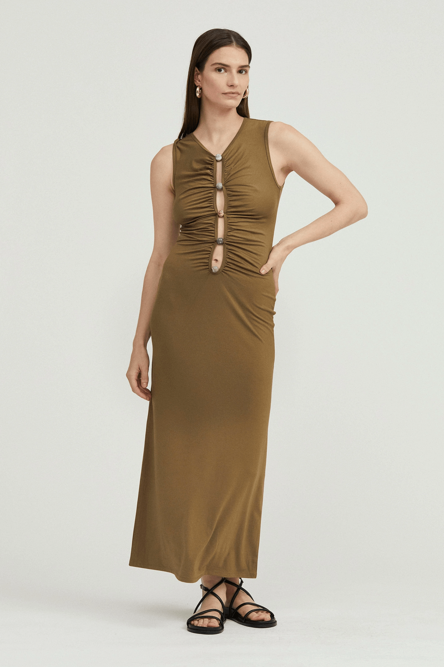 olive green tank maxi dress Sundance Women's Idylla Dress in Olive Medium