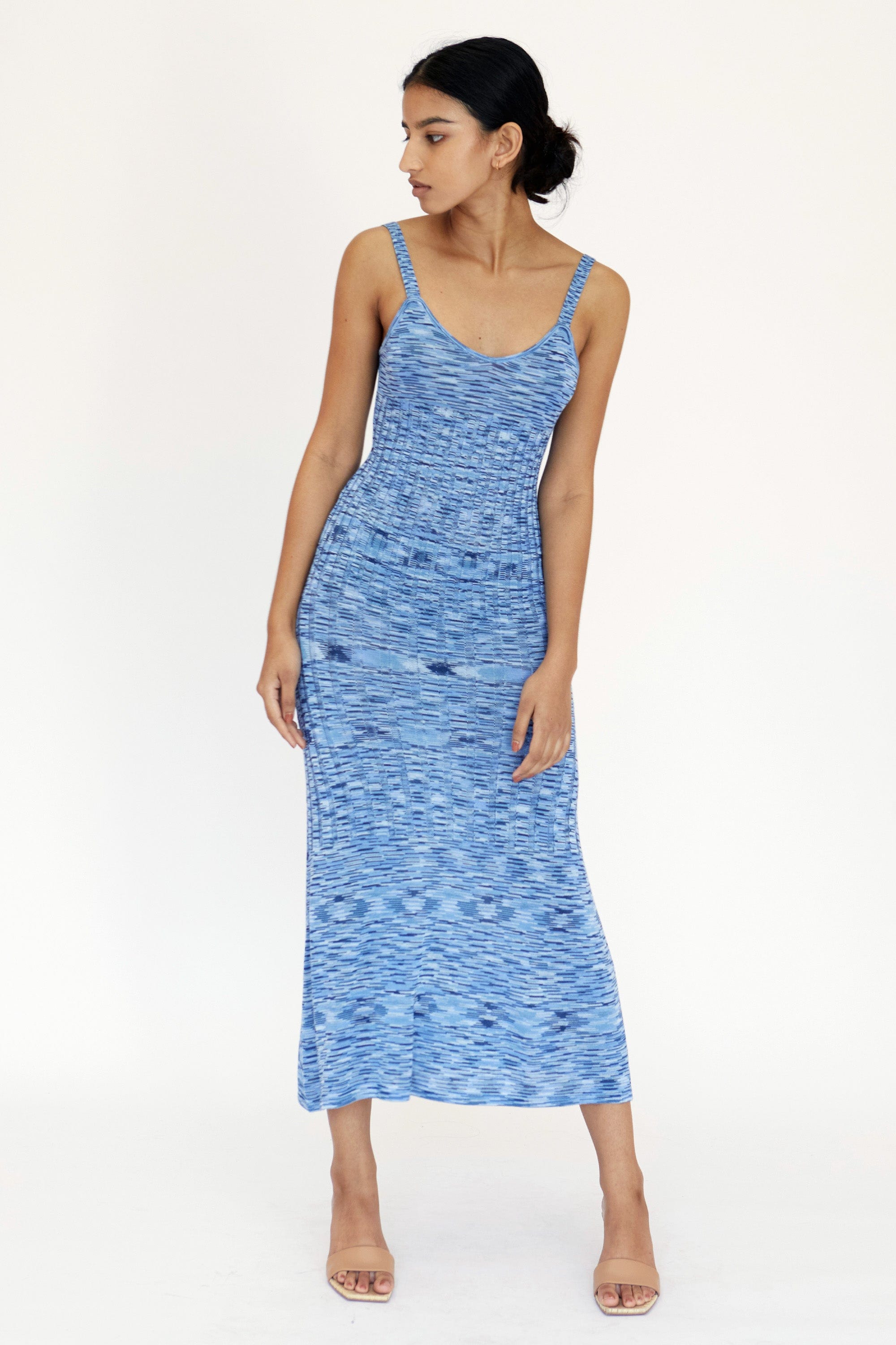 HORIZON KNIT FLARE OUT SLIP DRESS | BLUES THIRD FORM - International HORIZON KNIT FLARE OUT SLIP DRESS | BLUES THIRD FORM - International