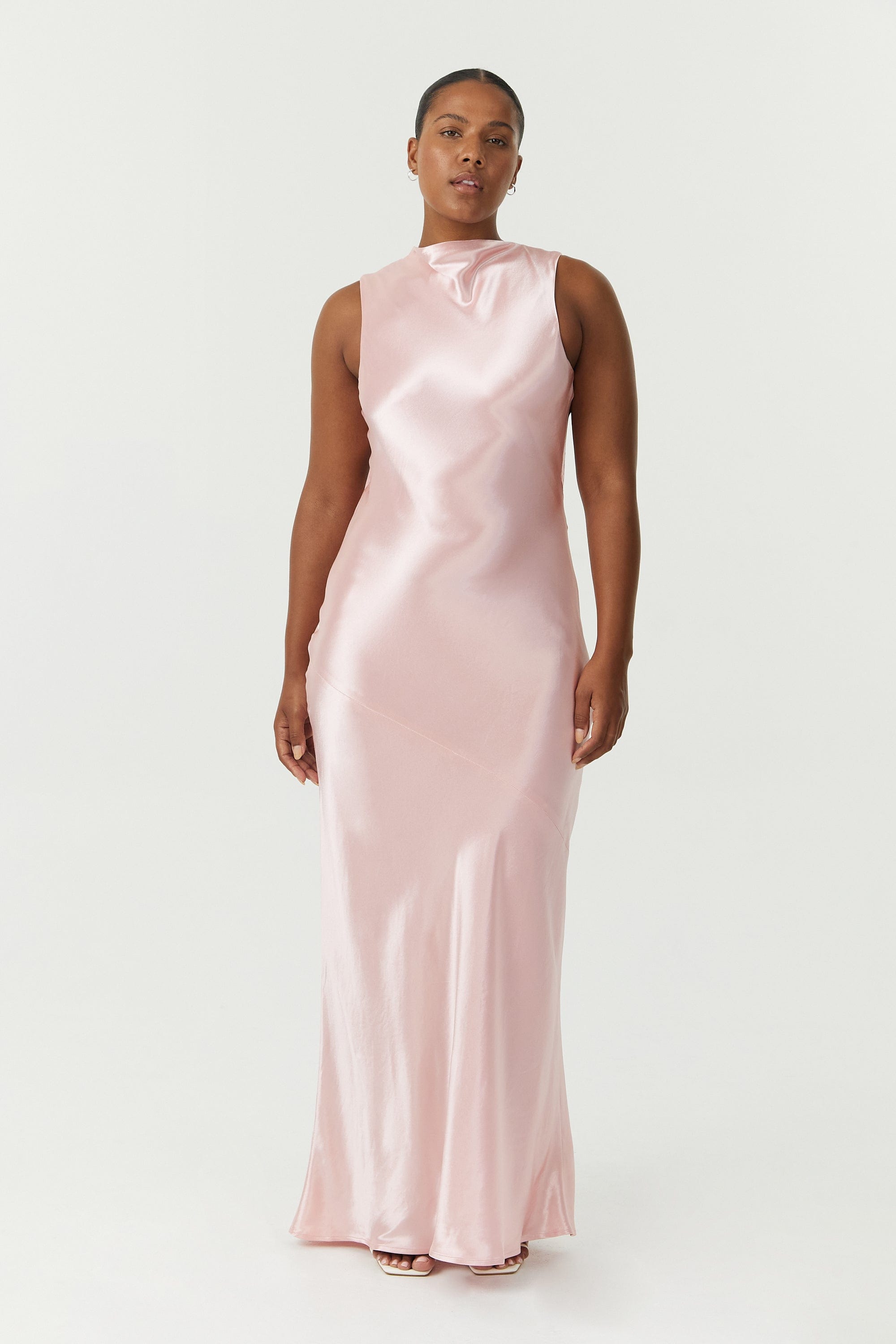SATIN BIAS COWL BACK MAXI FAIRY FLOSS — THIRD FORM International