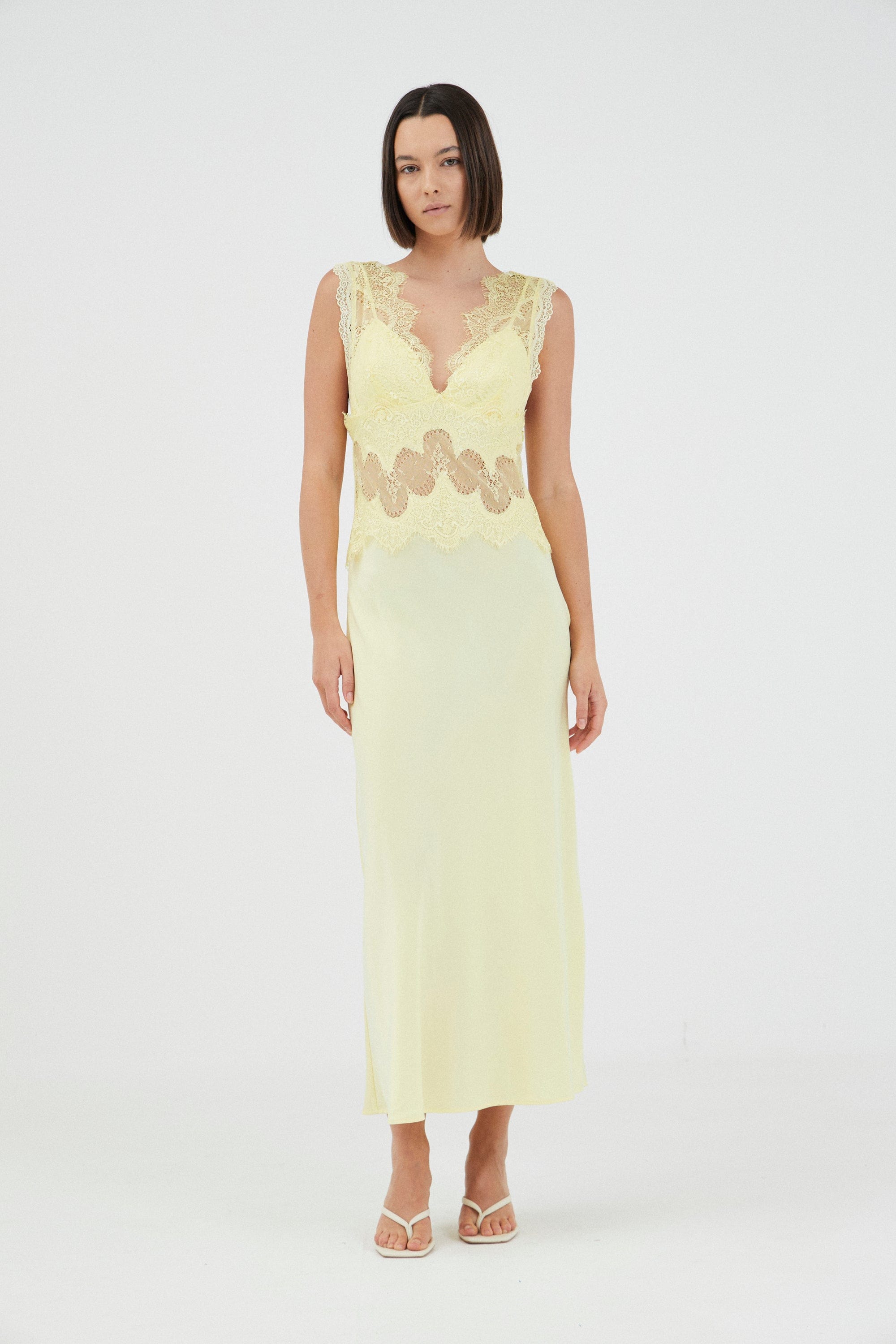 VISIONS LACE DEEP V MAXI DRESS | DAFFODIL | THIRD FORM | Women's Australian Fashion THIRD FORM - International VISIONS LACE DEEP V MAXI DRESS | DAFFODIL | THIRD FORM | Women's Australian Fashion THIRD FORM - International