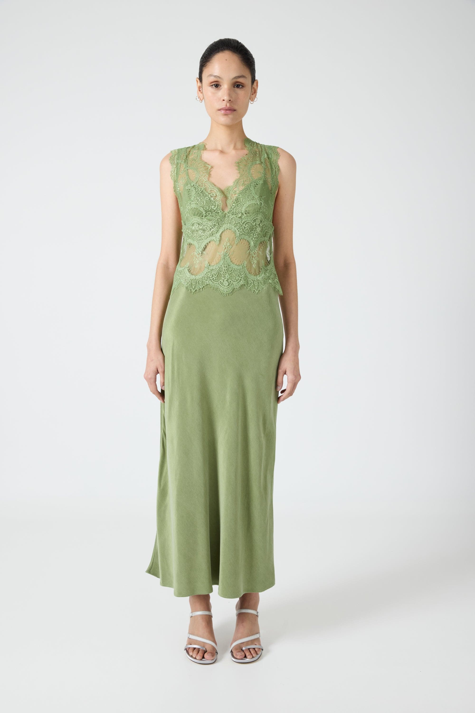 VISIONS LACE DEEP V MAXI DRESS | SAGE | THIRD FORM | Women's Australian Fashion THIRD FORM - International VISIONS LACE DEEP V MAXI DRESS | SAGE | THIRD FORM | Women's Australian Fashion THIRD FORM - International