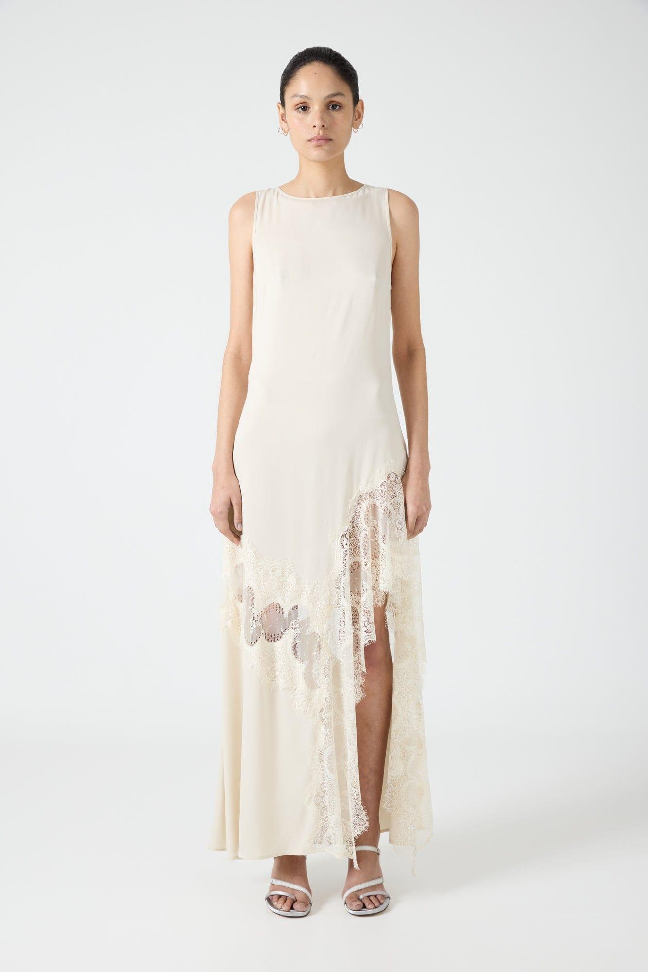 VISIONS LACE FRILL DRESS | BUTTERCREAM | THIRD FORM | Women's Australian Fashion THIRD FORM - International VISIONS LACE FRILL DRESS | BUTTERCREAM | THIRD FORM | Women's Australian Fashion THIRD FORM - International