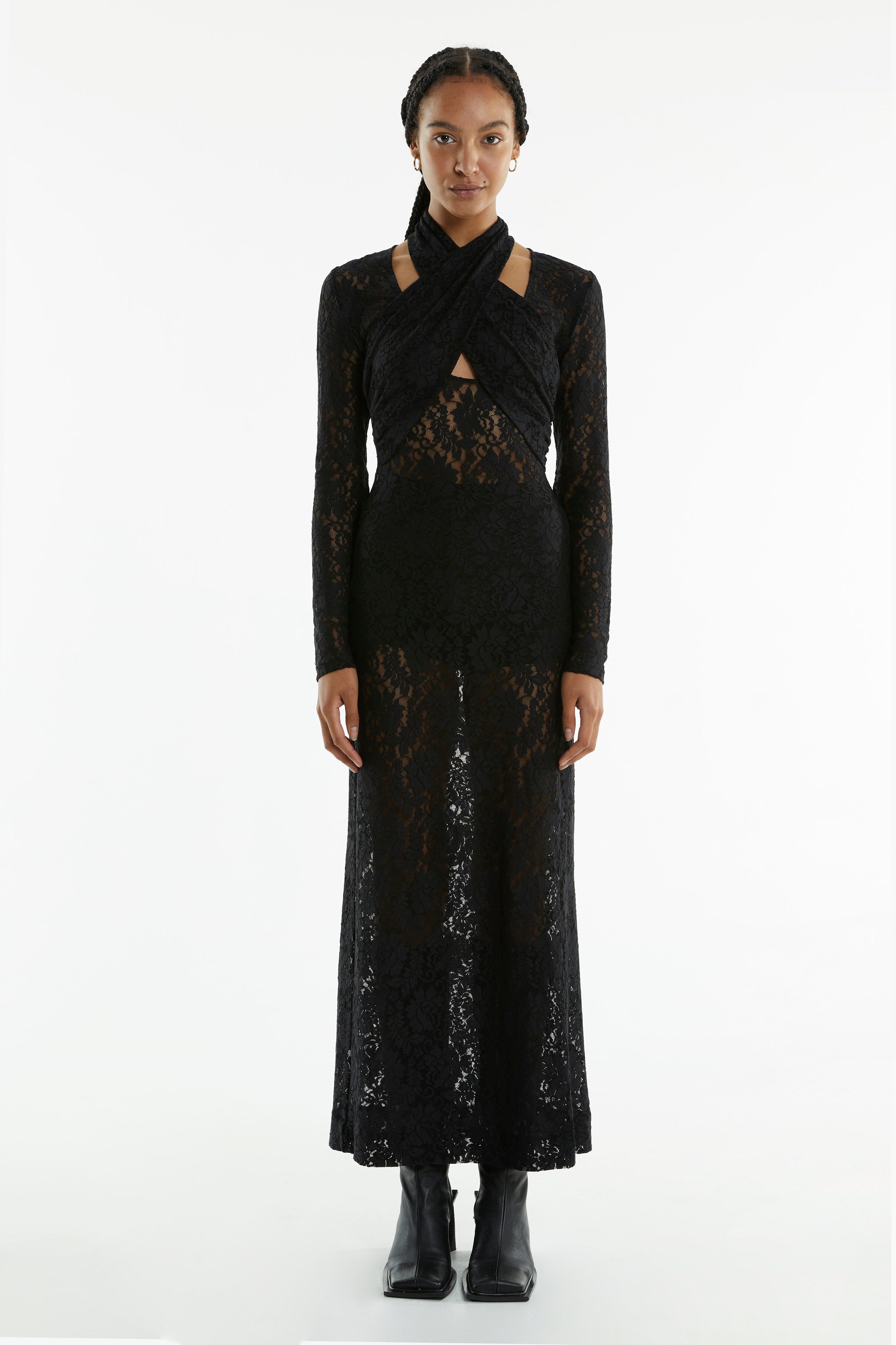 WAYWARD WRAP NECK MAXI DRESS | BLACK | Third Form | Night Out & Formal Dresses THIRD FORM - International WAYWARD WRAP NECK MAXI DRESS | BLACK | Third Form | Night Out & Formal Dresses THIRD FORM - International