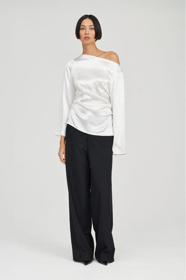 THIRD FORM ANCHORED WIDE NECK TOP | POWDER WHITE