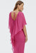 Arrival Frilled Maxi Dress | Magenta - THIRD FORM