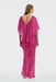 Arrival Frilled Maxi Dress | Magenta - THIRD FORM