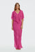 Arrival Frilled Maxi Dress | Magenta - THIRD FORM