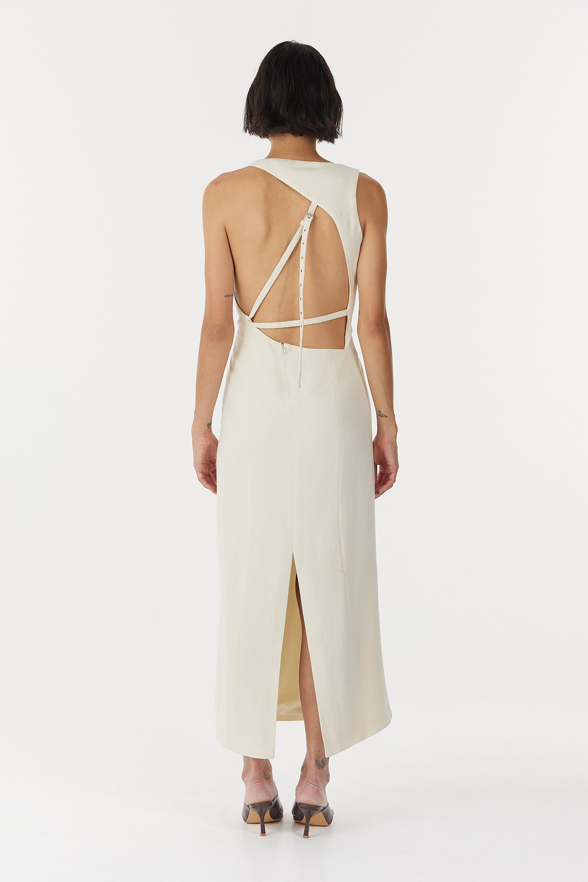 CHROME VISION OPEN BACK DRESS | CREAM | Third Form | Women's Fashion Australia | Shop Dresses THIRD FORM - International CHROME VISION OPEN BACK DRESS | CREAM | Third Form | Women's Fashion Australia | Shop Dresses THIRD FORM - International