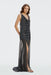 Crossing Cowl Floor Length Dress | Black Polka - THIRD FORM