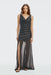 Crossing Cowl Floor Length Dress | Black Polka - THIRD FORM