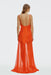 Crossing Cowl Floor Length Dress| Poppy Polka - THIRD FORM