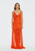Crossing Cowl Floor Length Dress| Poppy Polka - THIRD FORM