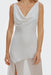 Crossing Cowl Floor Length Dress | Snow - THIRD FORM