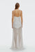 Crossing Cowl Floor Length Dress | Snow - THIRD FORM