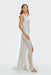 Crossing Cowl Floor Length Dress | Snow - THIRD FORM