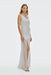 Crossing Cowl Floor Length Dress | Snow - THIRD FORM