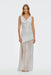 Crossing Cowl Floor Length Dress | Snow - THIRD FORM