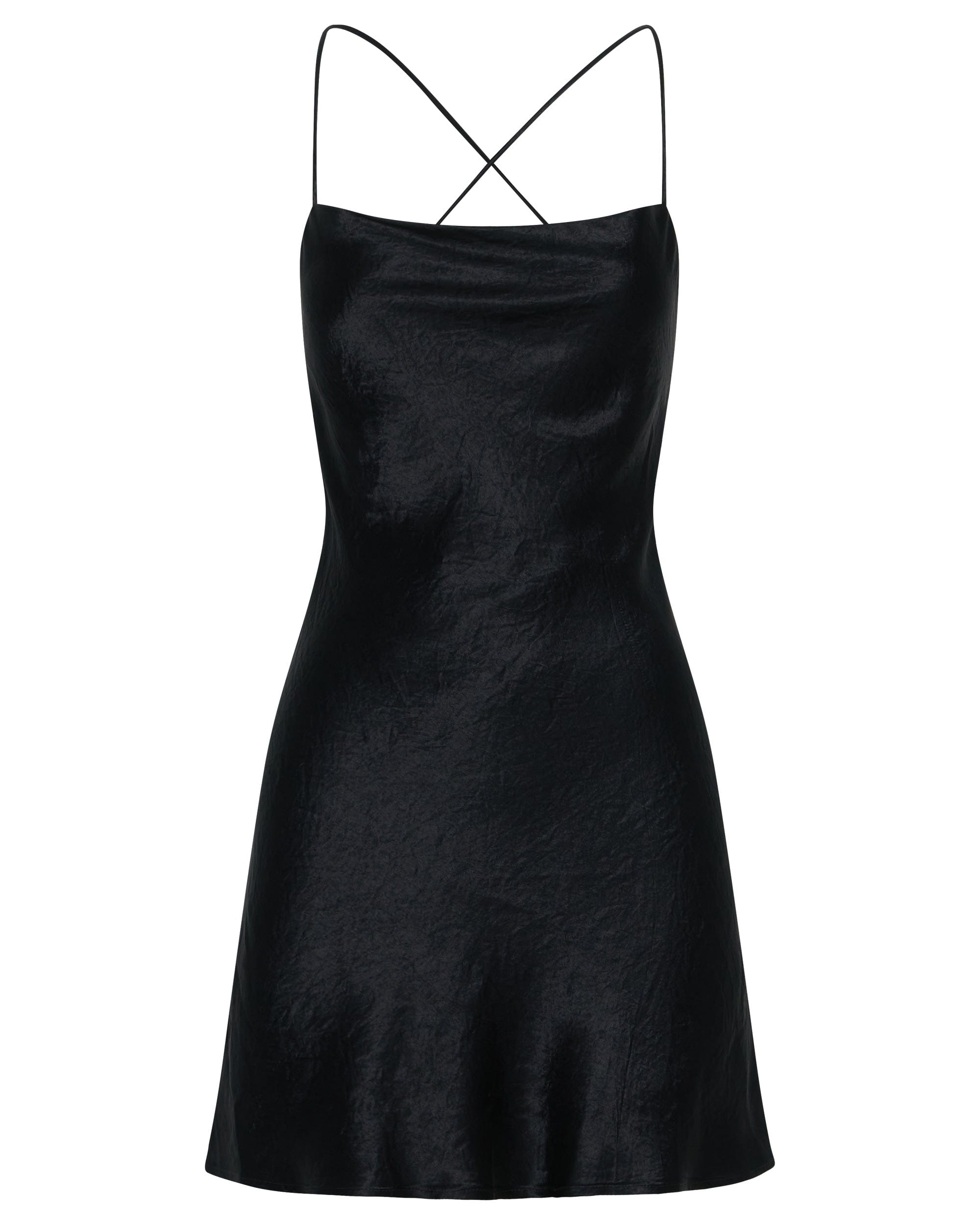 CRUSH BIAS COWL MINI SLIP | BLACK THIRD FORM - International CRUSH BIAS COWL MINI SLIP | BLACK THIRD FORM - International