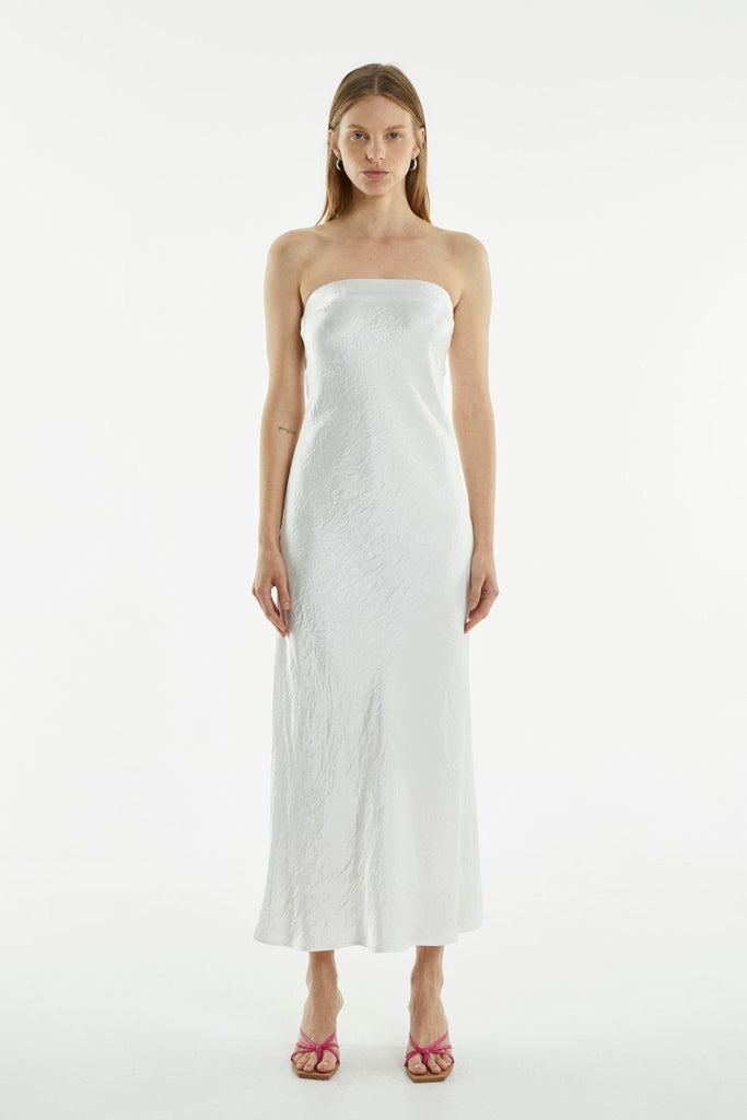 womens formal dress Willow White Strapless Maxi | Graduation & Bridal main image 0