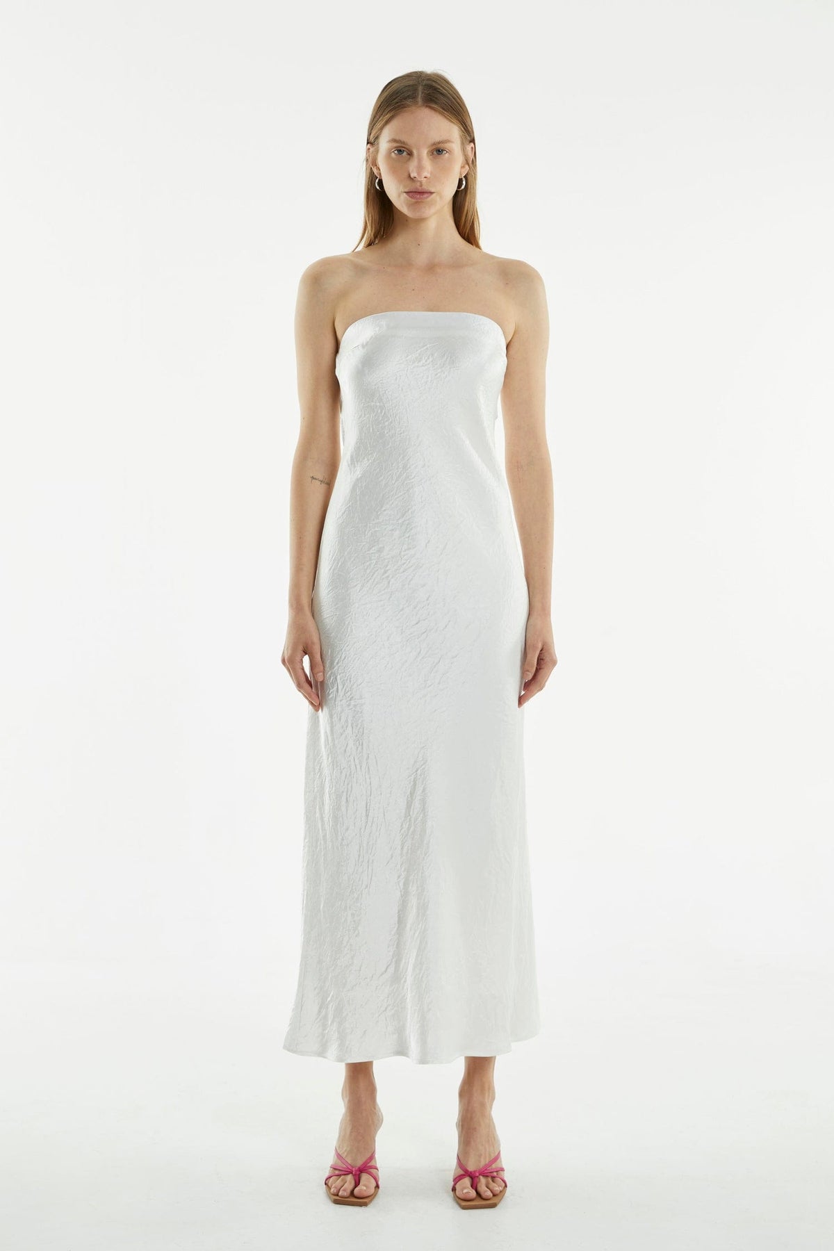 white strapless formal dress CRUSH BIAS STRAPLESS DRESS | OFF WHITE | Third Form | Night Out & Formal  Dresses — THIRD FORM