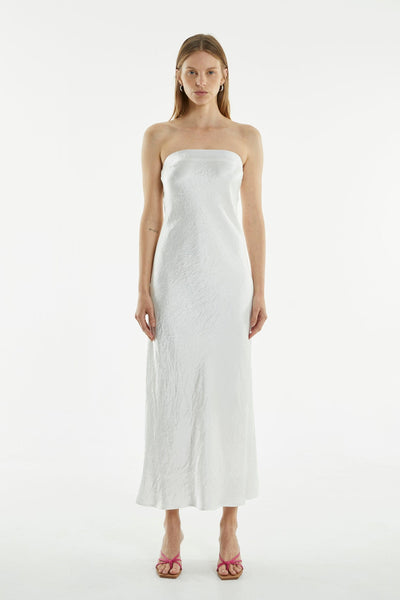 CRUSH BIAS STRAPLESS DRESS | OFF WHITE | Third Form | Night Out & Formal  Dresses — THIRD FORM