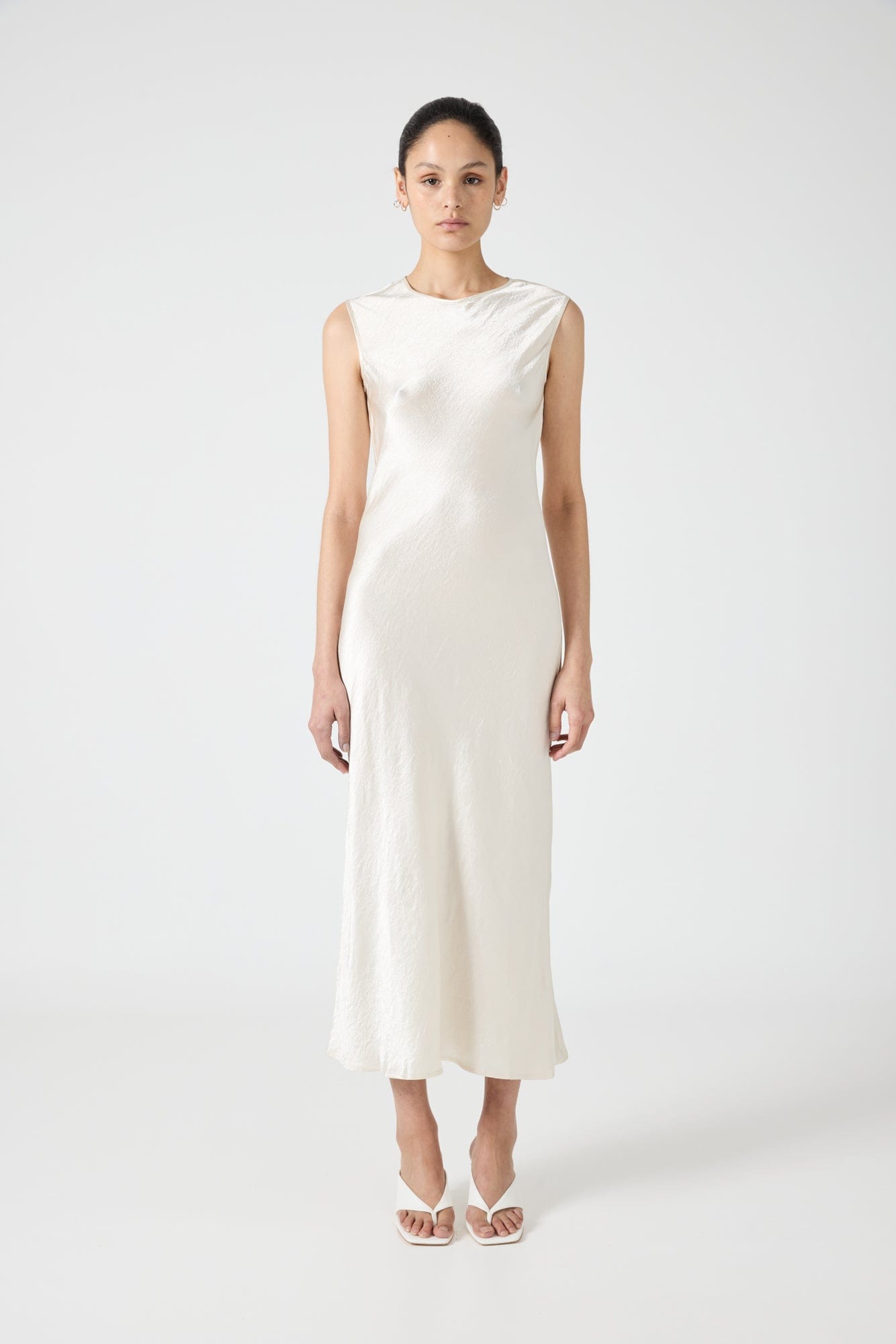 third form revery slit-detailed satin maxi dress REVERY HIGH SPLIT LONG SLEEVE DRESS | CREAM | THIRD FORM | Women's Australian Fashion THIRD FORM