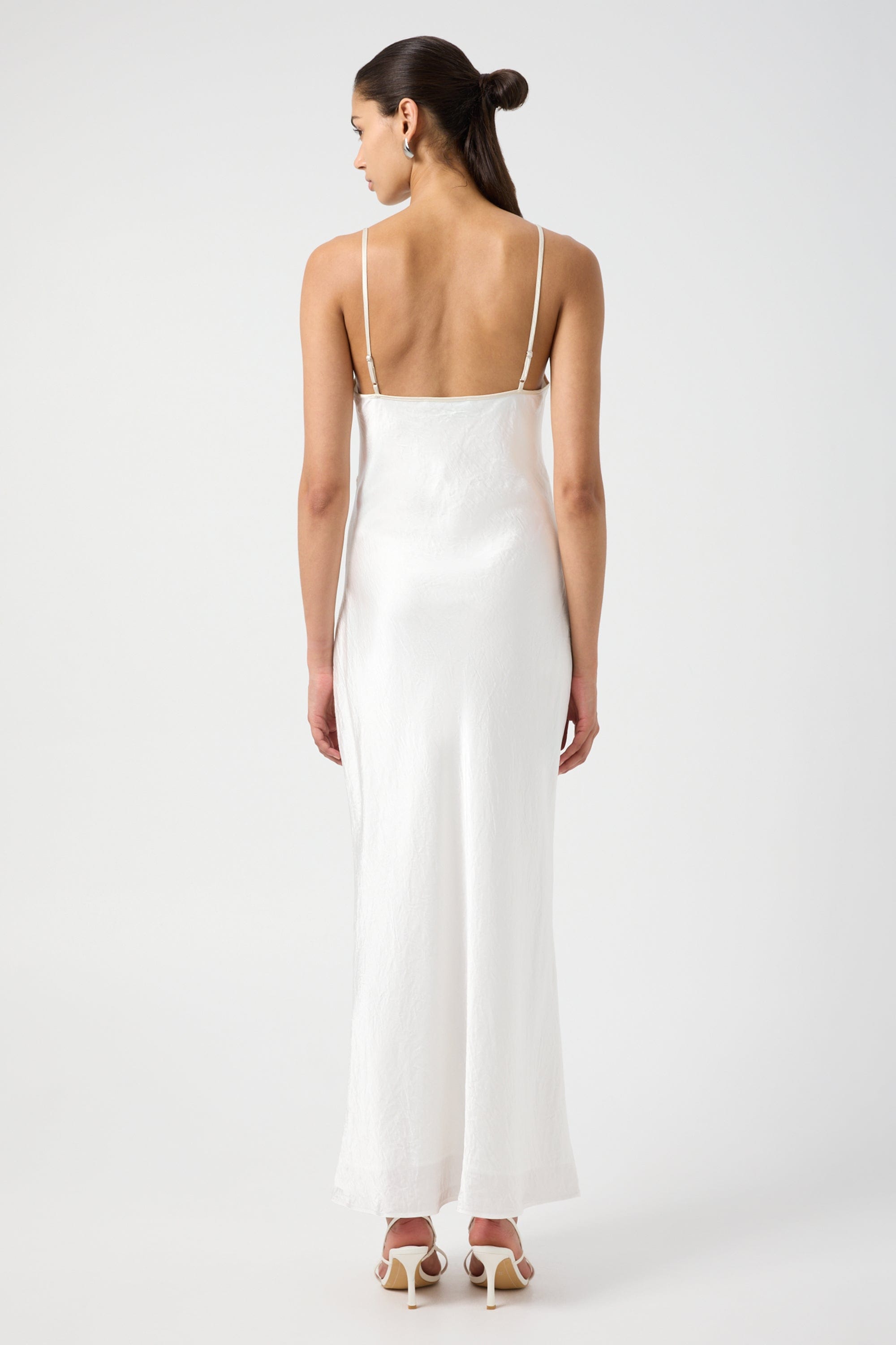 cream cami dress Cami Pintuck Midi Dress