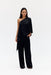 THIRD FORM CRUSH ONE SHOULDER CAPE | BLACK