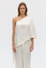 THIRD FORM CRUSH ONE SHOULDER CAPE | CREAM