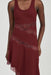 THIRD FORM ECHO ASYMMETRIC TANK DRESS | CRIMSON