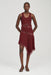 THIRD FORM ECHO ASYMMETRIC TANK DRESS | CRIMSON