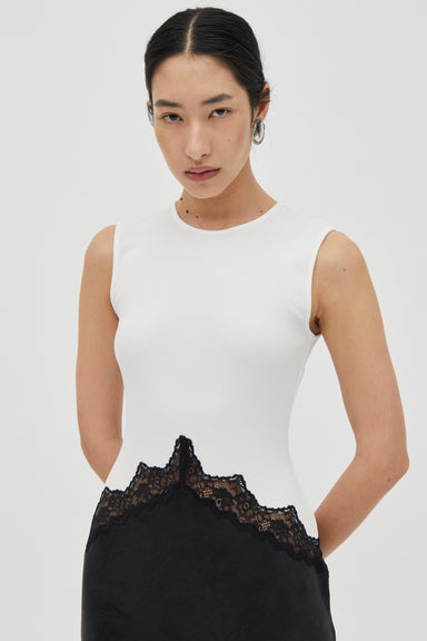 THIRD FORM ECHO CONTRAST TANK DRESS | MOONSTONE