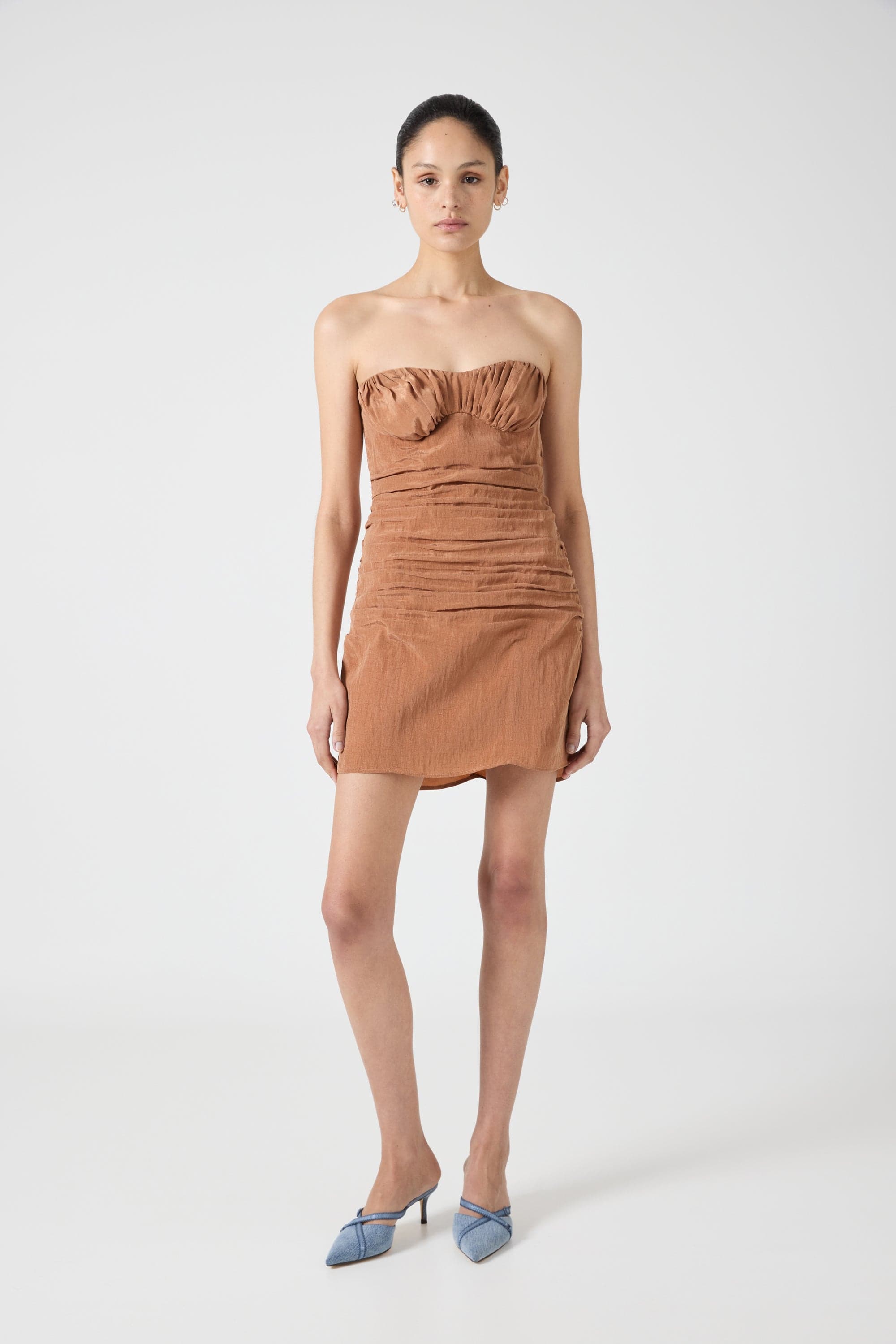 rust dress mini Happy Hour Chic Button Down Mini Dress in Dark Rust XS / Rust