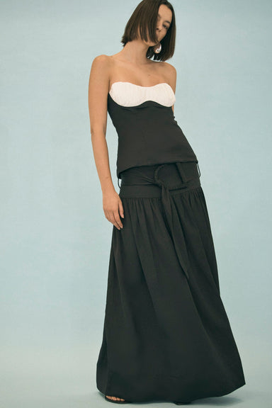 THIRD FORM ELYSIAN BELTED MAXI SKIRT | BLACK