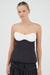 THIRD FORM ELYSIAN STRAPLESS BODICE | WHITE/BLACK