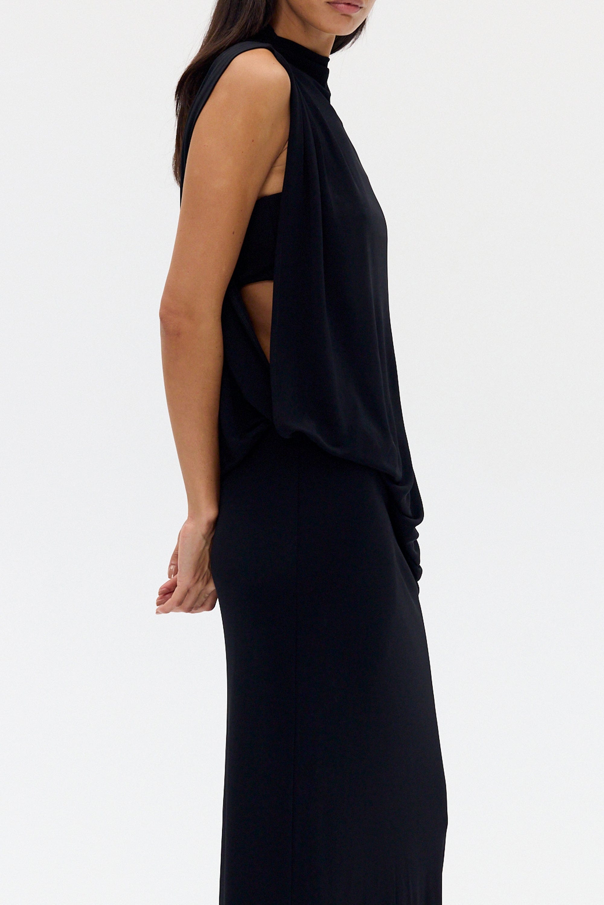 FALL AWAY FLOOR LENGTH DRESS | ONYX | THIRD FORM | Women's Australian Fashion THIRD FORM - International FALL AWAY FLOOR LENGTH DRESS | ONYX | THIRD FORM | Women's Australian Fashion THIRD FORM - International