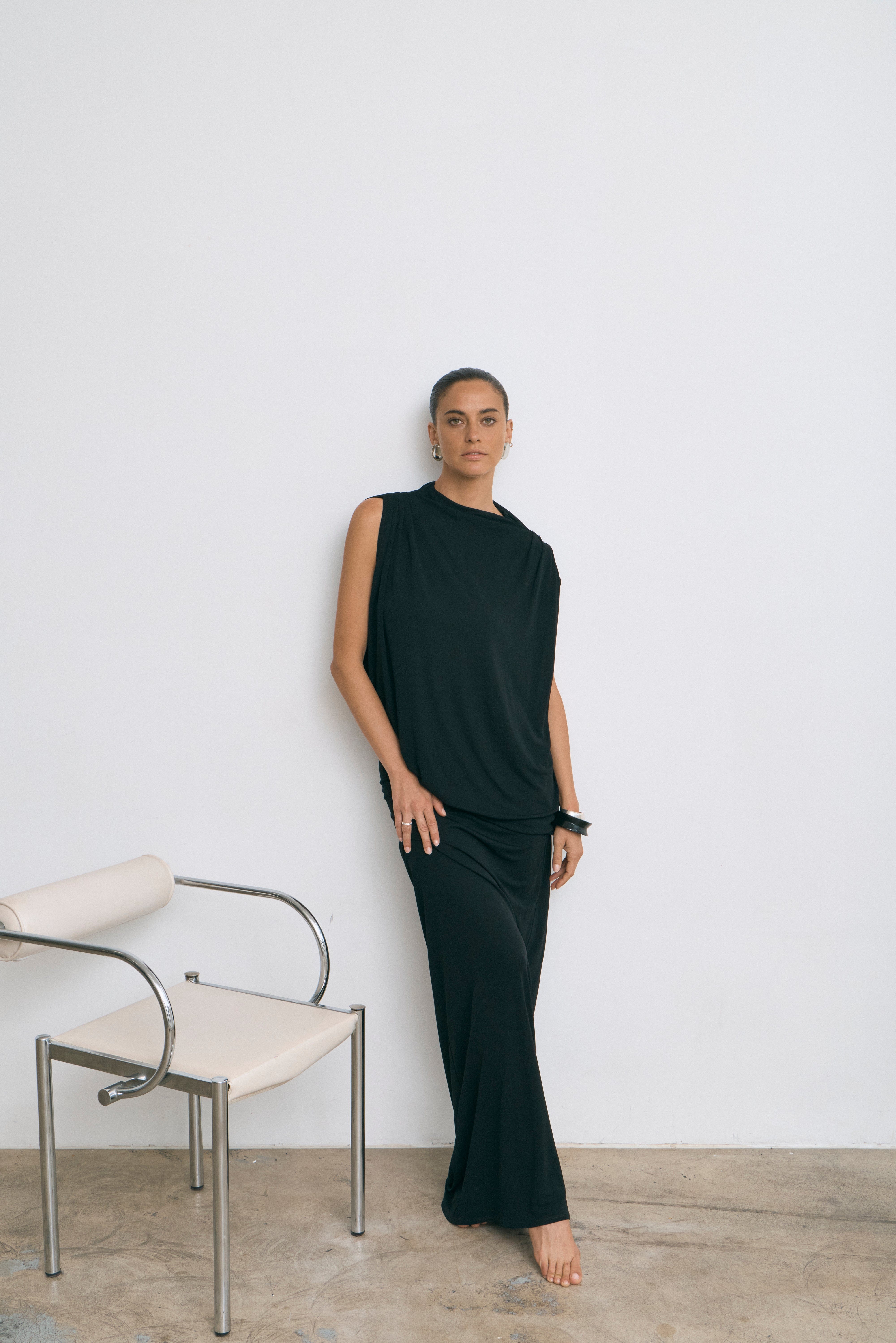FALL AWAY FLOOR LENGTH DRESS | ONYX | THIRD FORM | Women's Australian Fashion THIRD FORM - International FALL AWAY FLOOR LENGTH DRESS | ONYX | THIRD FORM | Women's Australian Fashion THIRD FORM - International