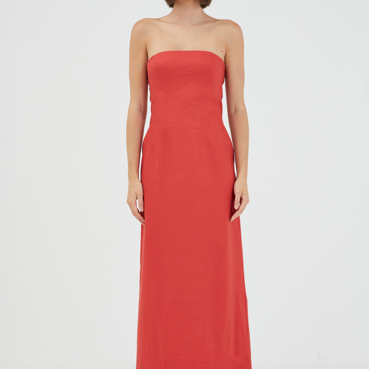 FLAME LINEN STRAPLESS DRESS | GRENADINE | THIRD FORM | Women's Australian Fashion THIRD FORM - International FLAME LINEN STRAPLESS DRESS | GRENADINE | THIRD FORM | Women's Australian Fashion THIRD FORM - International