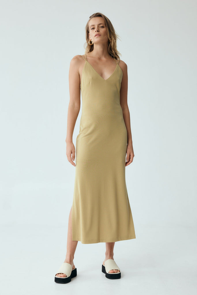 FORM CROSS BACK MIDI DRESS | KHAKI | Third Form | Women's Sale Dresses | Shop Now THIRD FORM - International FORM CROSS BACK MIDI DRESS | KHAKI | Third Form | Women's Sale Dresses | Shop Now THIRD FORM - International