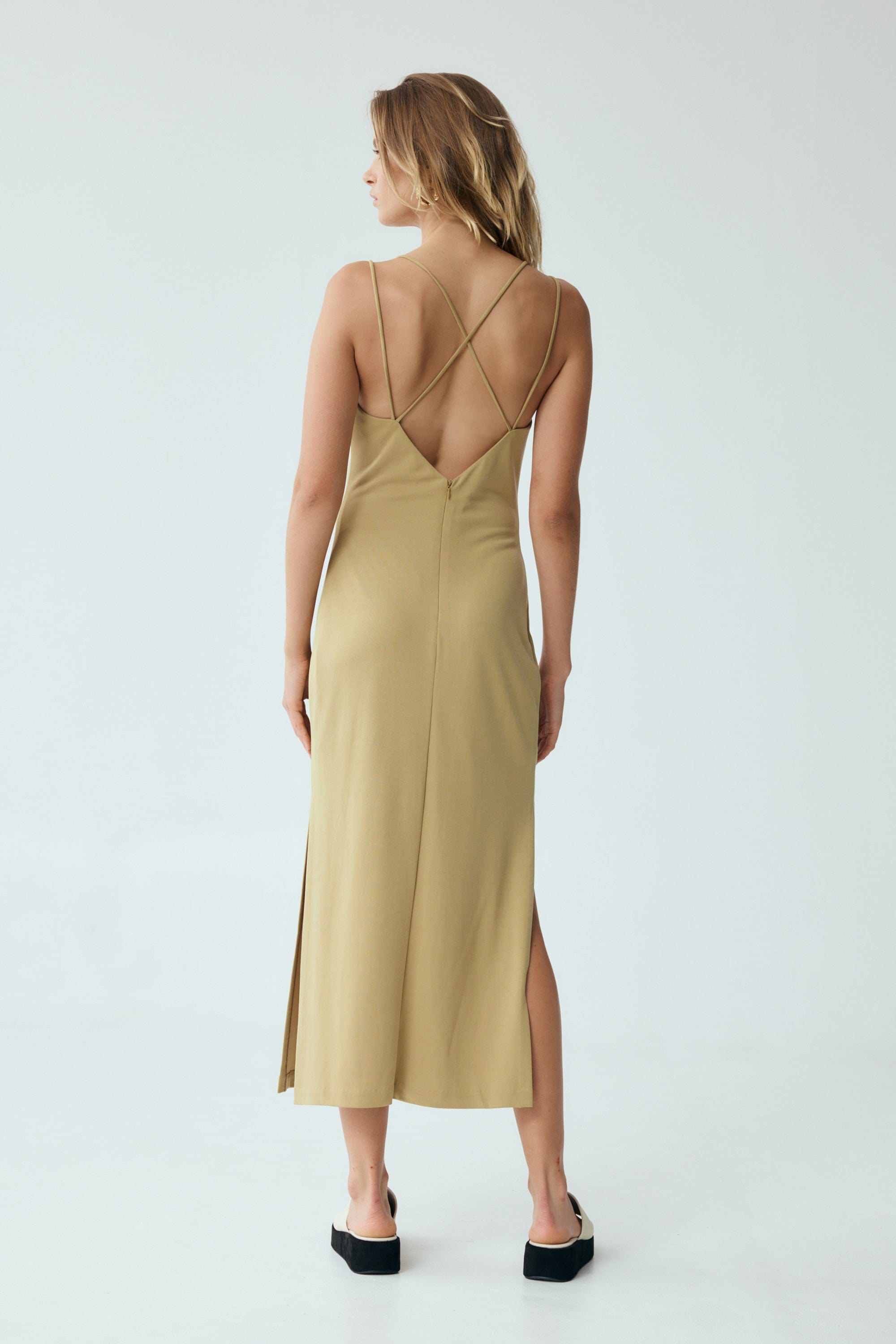 FORM CROSS BACK MIDI DRESS | KHAKI | Third Form | Women's Sale Dresses | Shop Now THIRD FORM - International FORM CROSS BACK MIDI DRESS | KHAKI | Third Form | Women's Sale Dresses | Shop Now THIRD FORM - International