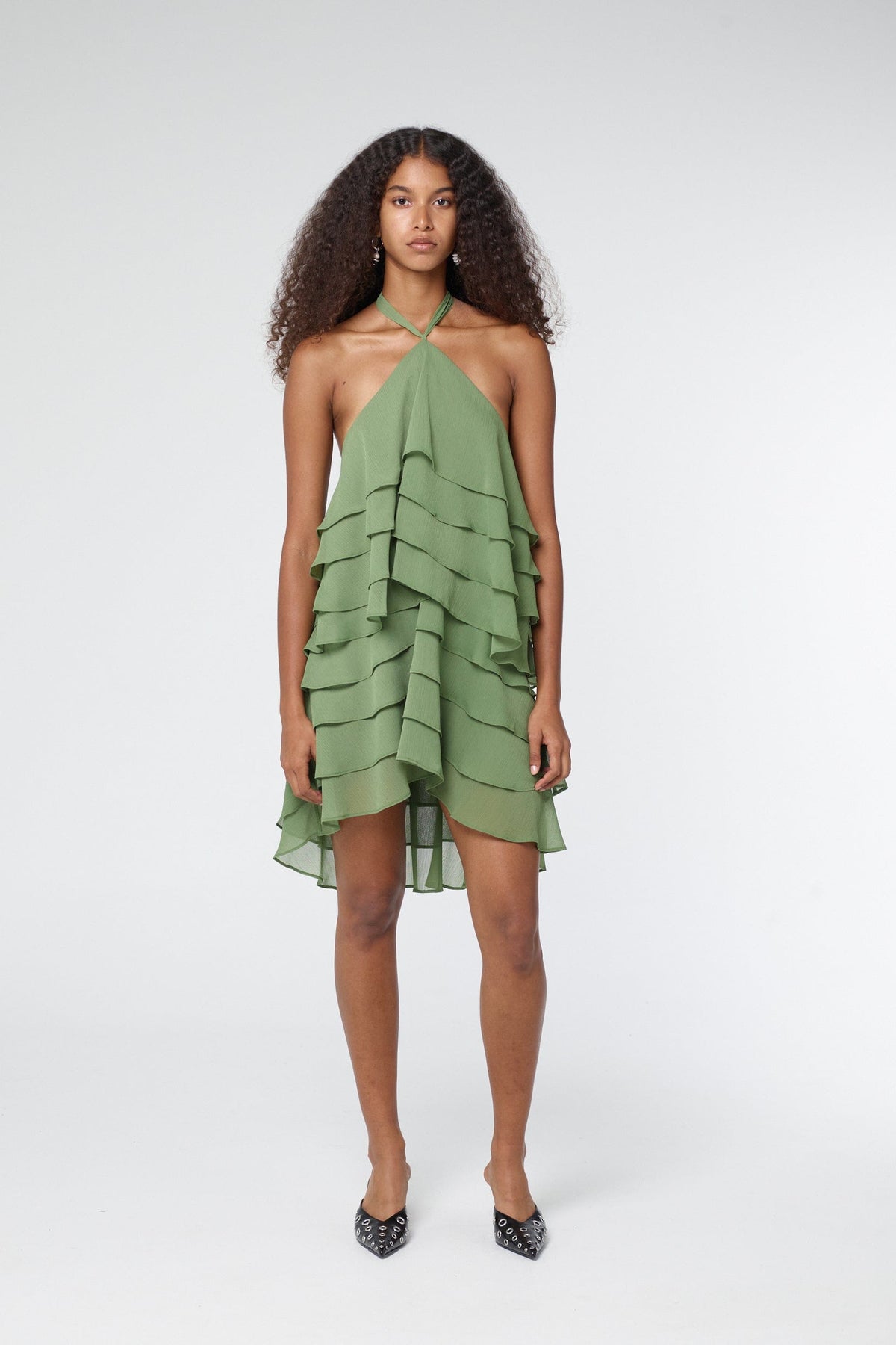 GAIA TIERED MINI DRESS | JUNIPER