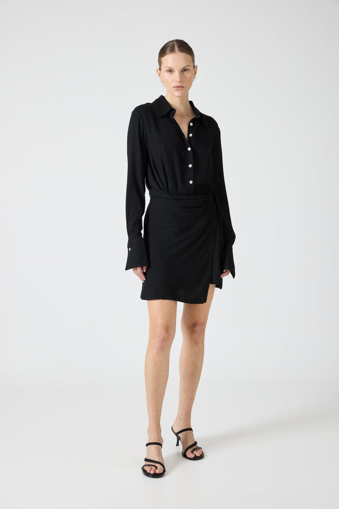 INFINITE SHIRT DRESS | BLACK | THIRD FORM | Women's Australian Fashion THIRD FORM - International INFINITE SHIRT DRESS | BLACK | THIRD FORM | Women's Australian Fashion THIRD FORM - International