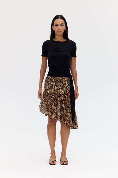 THIRD FORM INSTINCT BUTTON UP SKIRT | LEOPARD