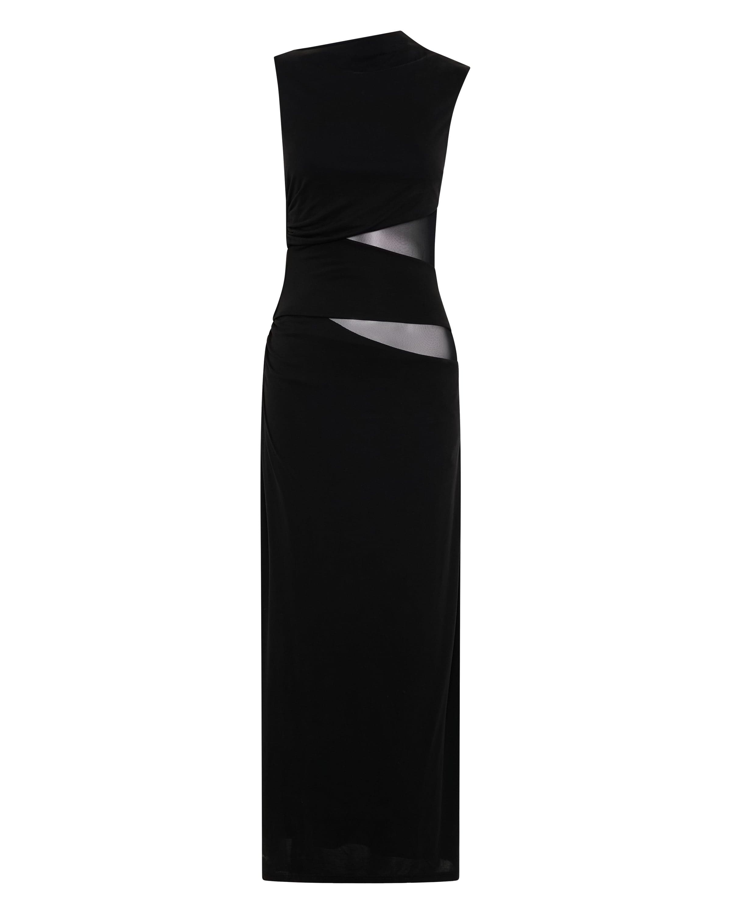 INTERWEAVE DRAPE MAXI DRESS | BLACK | THIRD FORM | Women's Australian Fashion THIRD FORM - International INTERWEAVE DRAPE MAXI DRESS | BLACK | THIRD FORM | Women's Australian Fashion THIRD FORM - International